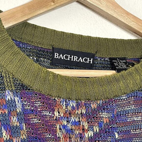 BACHRACH MULTICOLOR MEN'S  KNIT SWEATER SIZE L - Picture 6 of 9